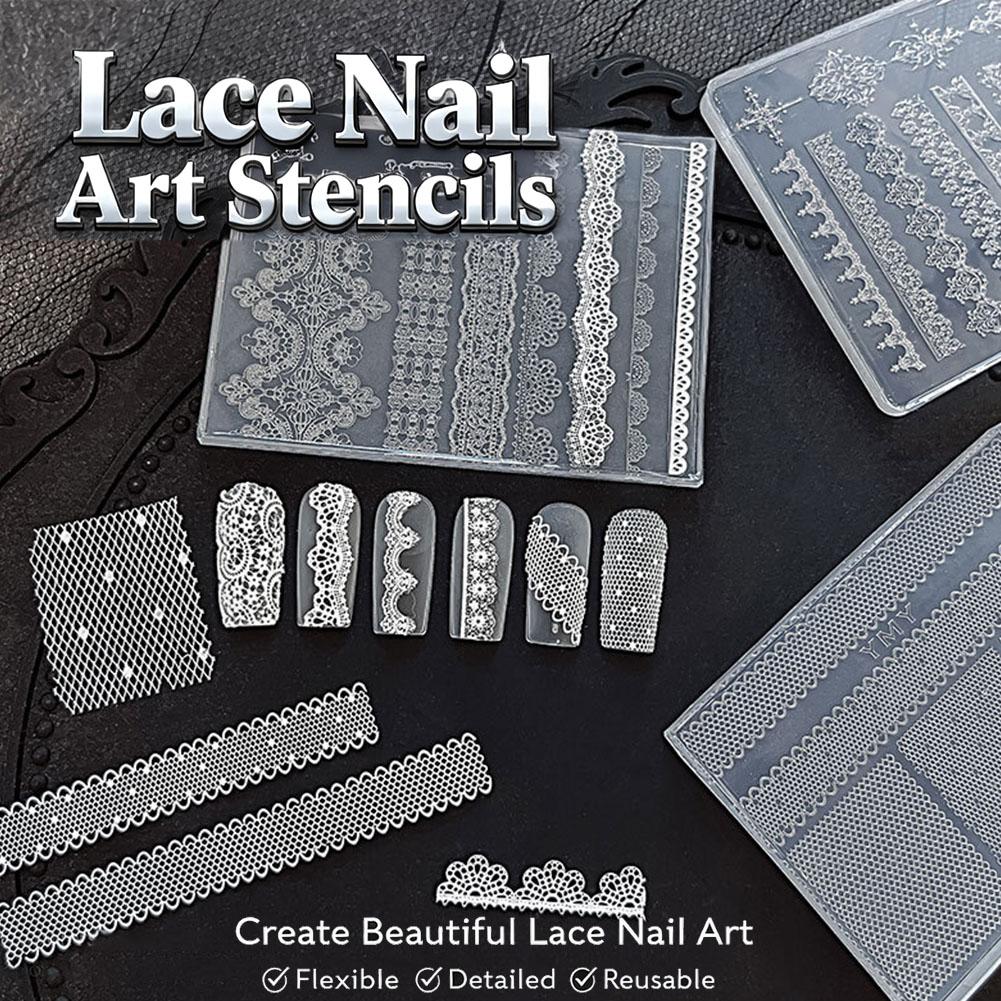 Silicone Lace Nail Art Stencil - 3D Printing Templates Free ulasan dan harga