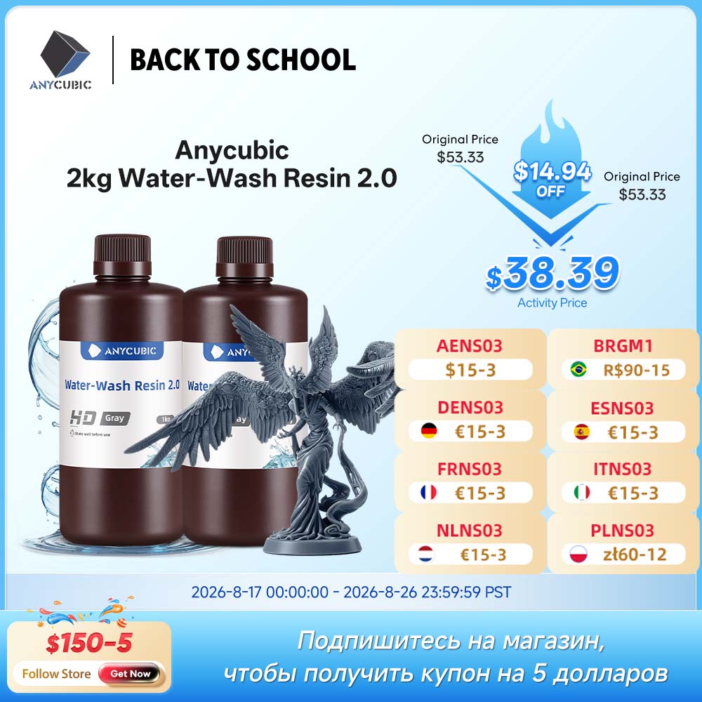 ANYCUBIC Water-Wash Resin For  - 3D Printing House Machine ulasan dan harga