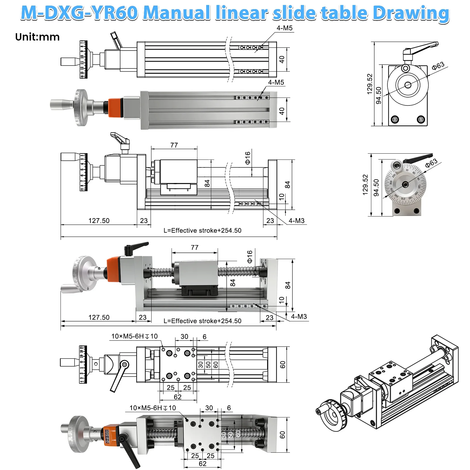 60KG Load Manual Linear Guide  - Linear Guide Rail ulasan dan harga