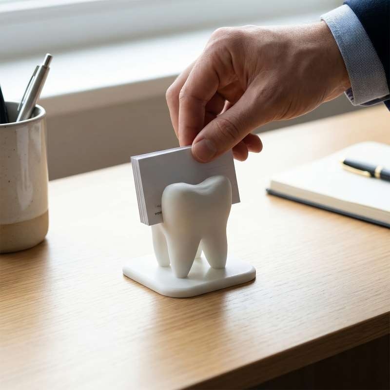 3D Printed Tooth Shaped Busine - 3D Printing Card ulasan dan harga